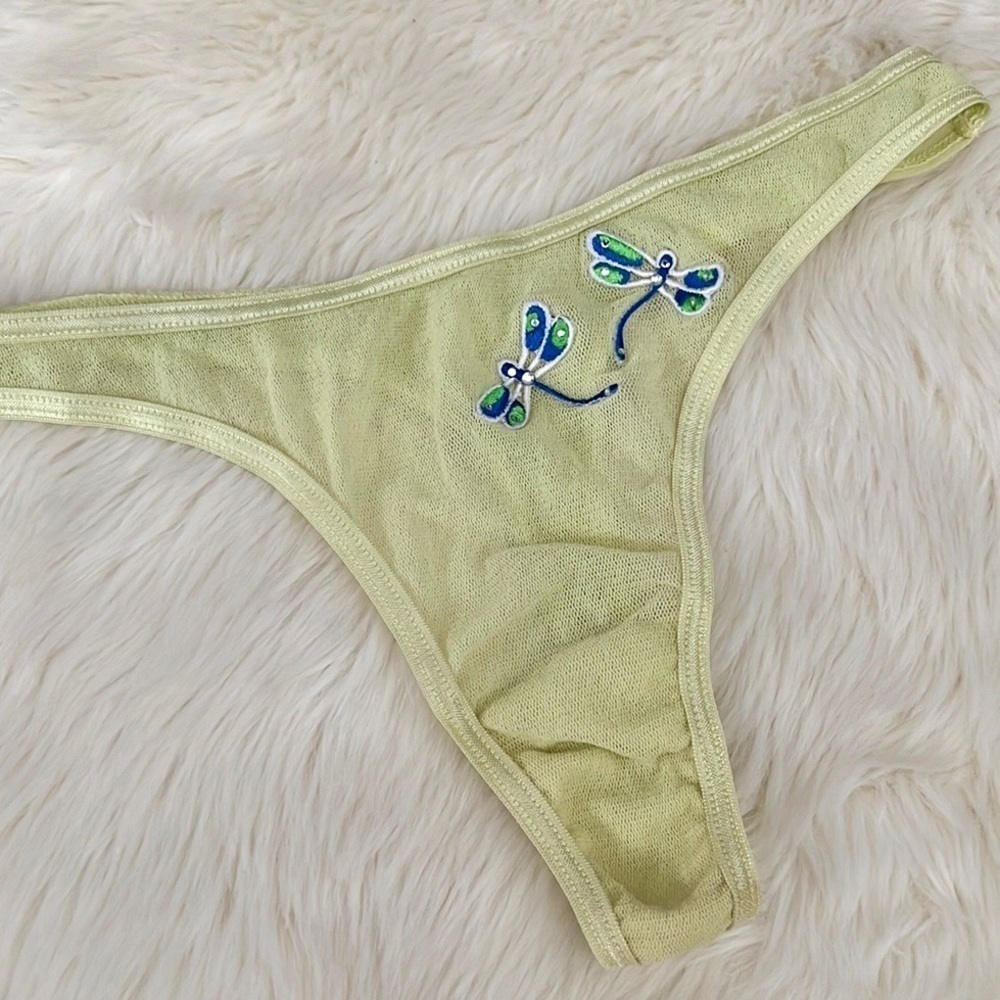 Y2K Victoria’s Secret Mesh Dragonfly Thong - Picture 2 of 5